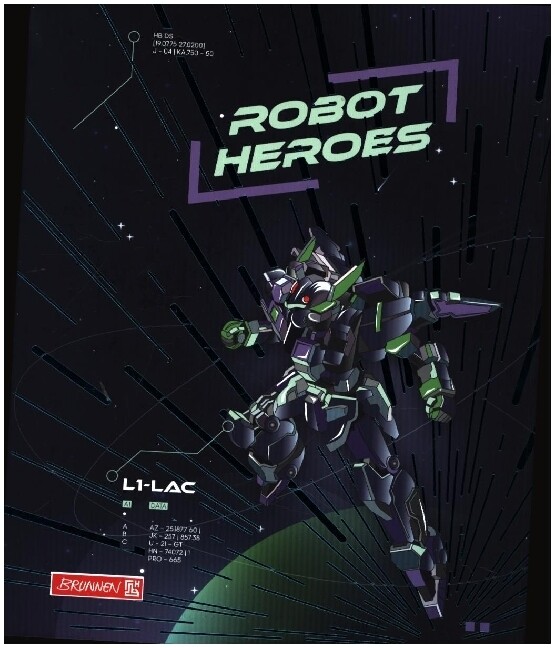 Produktbild: Ringbuch A4 2R 25mm Robot Hero