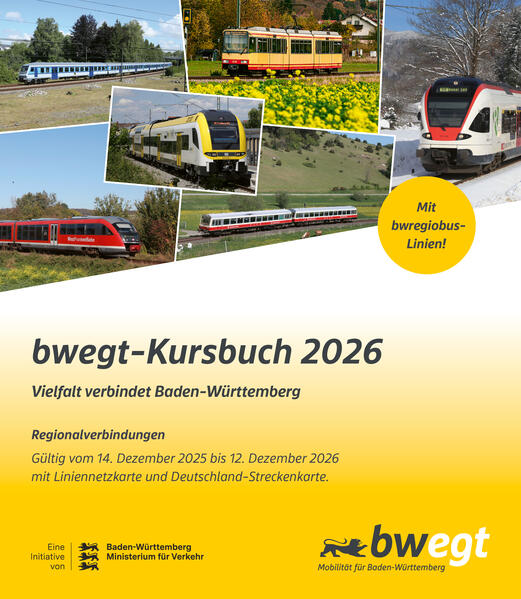 Produktbild: bwegt-Kursbuch Baden-Württemberg 2026
