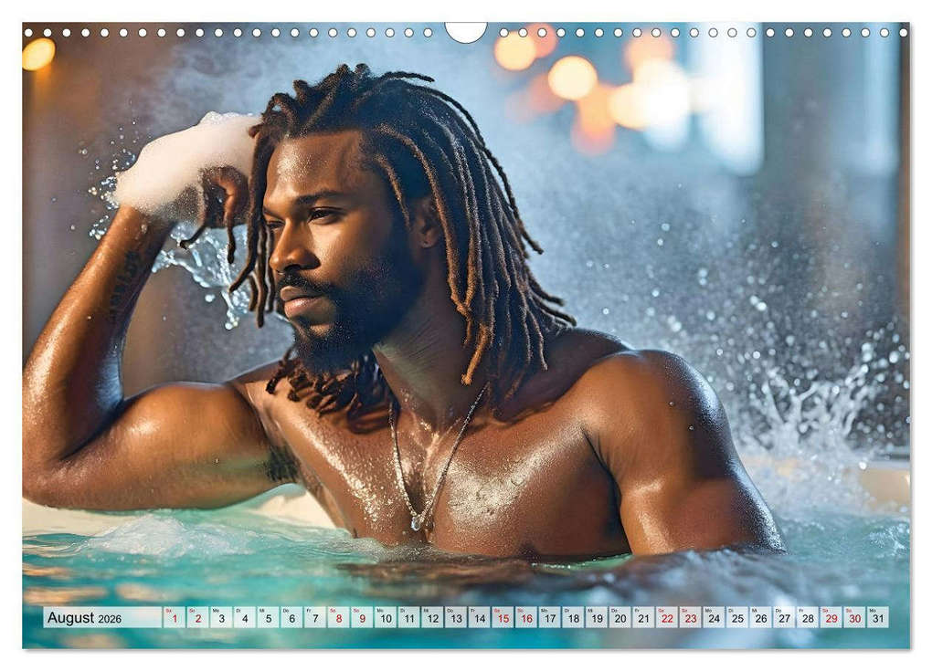 Weitere Ansicht: Heiße Kerle im Badeschaum - Muskeln, Tattoos und Wasserspiele (Wandkalender 2026 DIN A3 quer), CALVENDO Monatskalender | Renate Utz, Calvendo