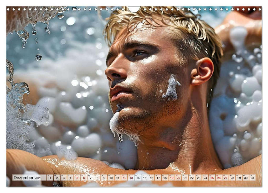 Weitere Ansicht: Heiße Kerle im Badeschaum - Muskeln, Tattoos und Wasserspiele (Wandkalender 2026 DIN A3 quer), CALVENDO Monatskalender | Renate Utz, Calvendo