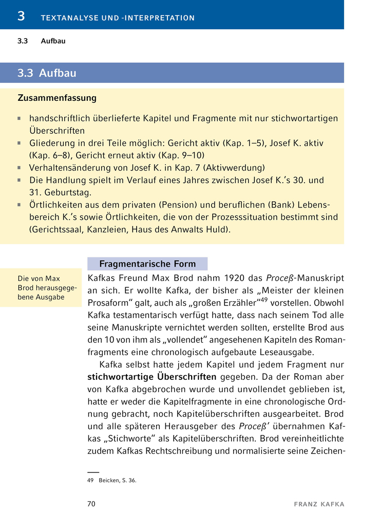 Weitere Ansicht: Der Process von Franz Kafka - Textanalyse und Interpretation | Franz Kafka
