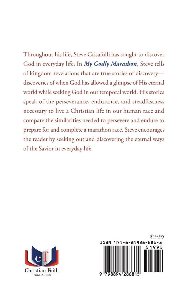 Weitere Ansicht: My Godly Marathon | Steve Crisafulli
