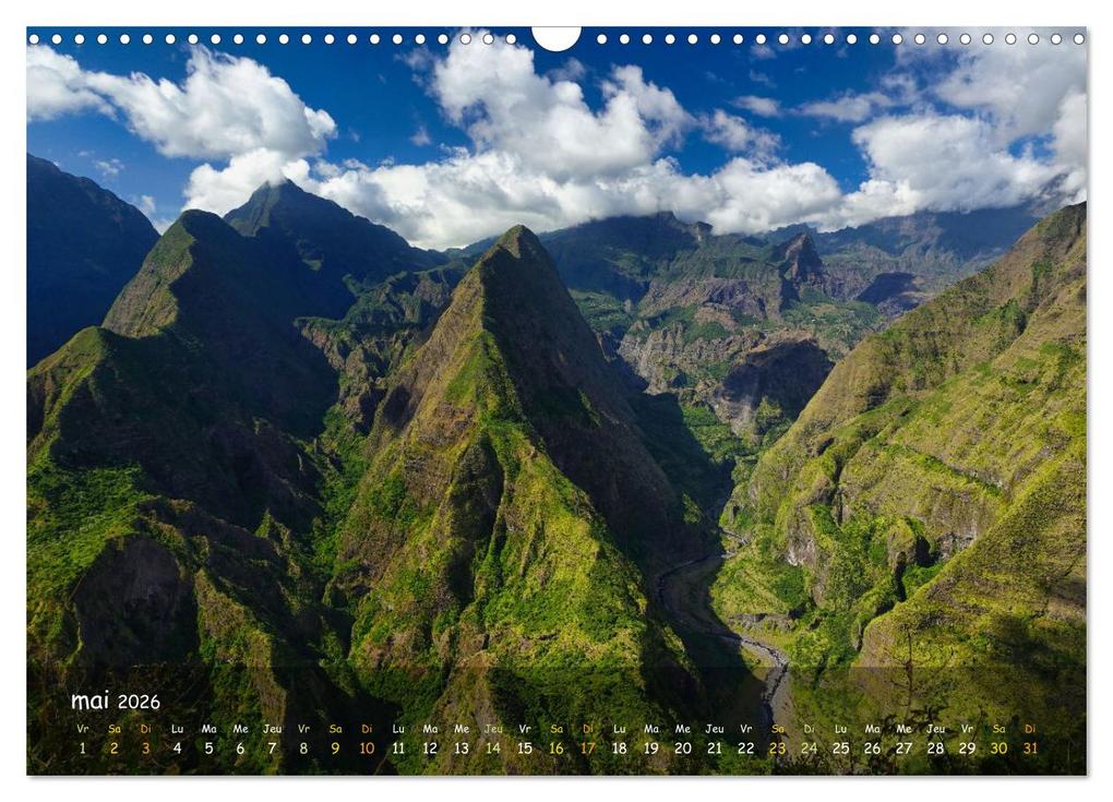 Weitere Ansicht: La Rèunion - Côtes fantastiques et paysage montagneux (Calendrier mural 2026 DIN A3 vertical), CALVENDO calendrier mensuel | Calvendo, Thomas Leimeister