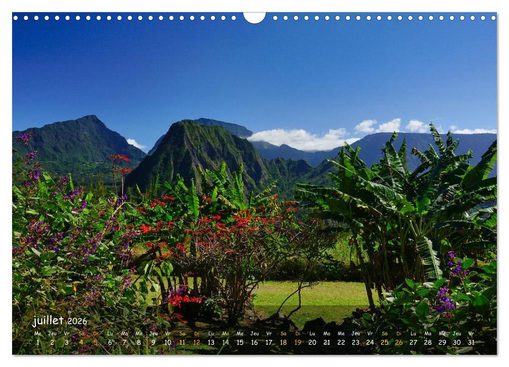 Weitere Ansicht: La Rèunion - Côtes fantastiques et paysage montagneux (Calendrier mural 2026 DIN A3 vertical), CALVENDO calendrier mensuel | Calvendo, Thomas Leimeister
