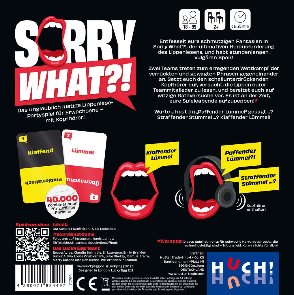 Weitere Ansicht: HUCH! - Sorry What?! | Lucky Egg