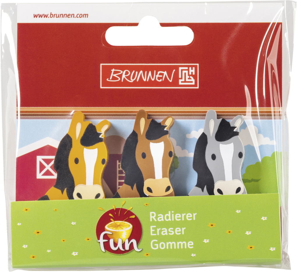 Weitere Ansicht: Display Radiergummi Pferde 3er