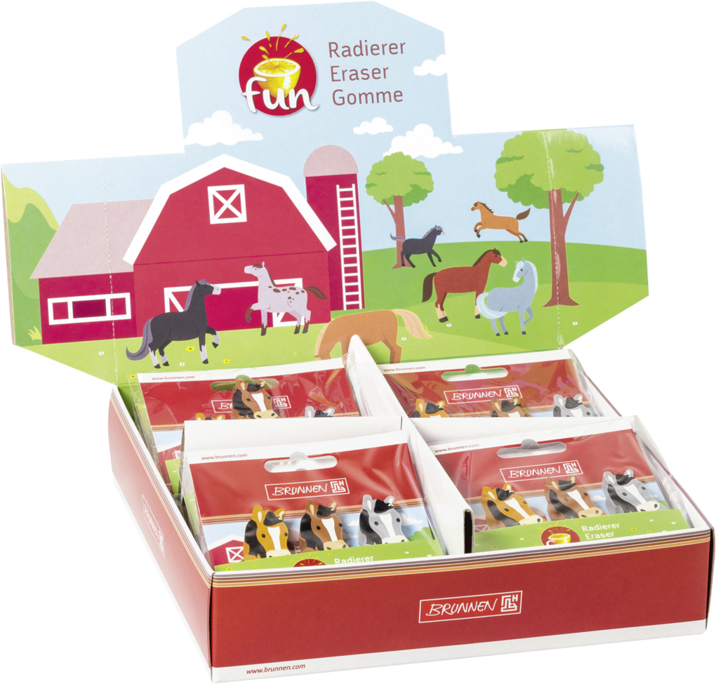 Weitere Ansicht: Display Radiergummi Pferde 3er