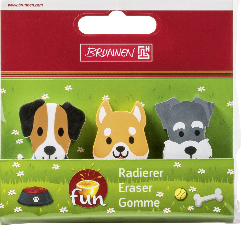 Weitere Ansicht: Display Radiergummi Hund 3er