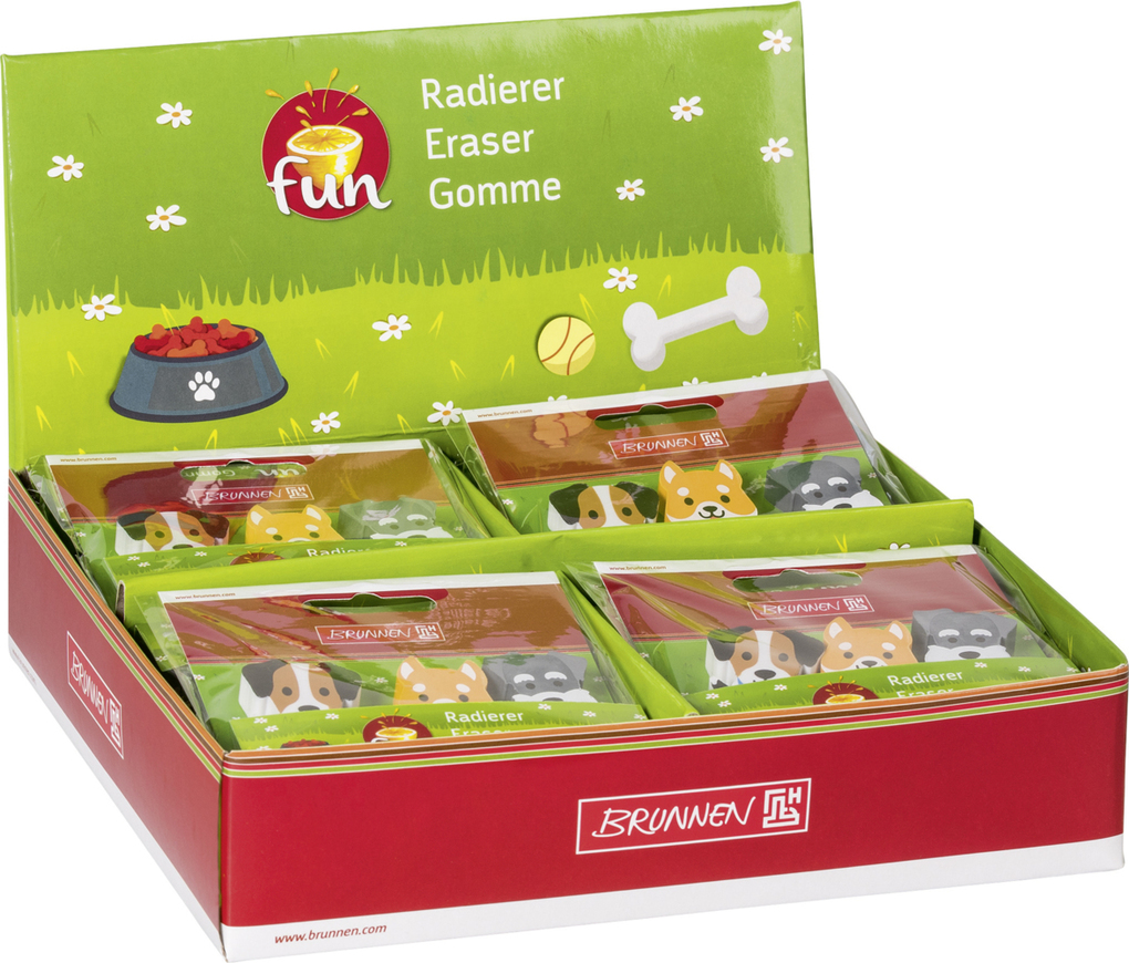 Weitere Ansicht: Display Radiergummi Hund 3er