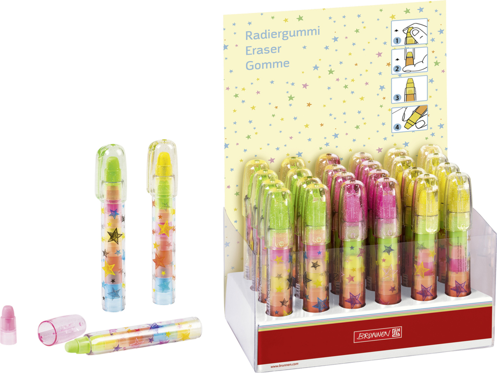 Weitere Ansicht: Display Radierstift sortiert