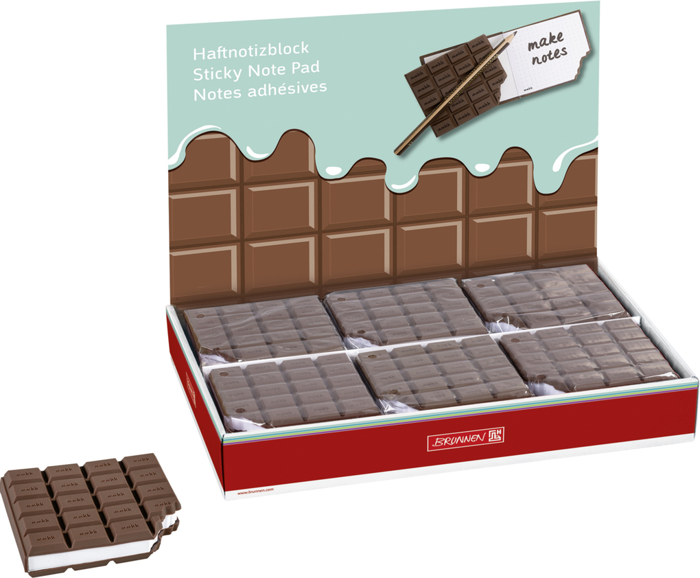 Weitere Ansicht: Display Haftnotizblock Schoko