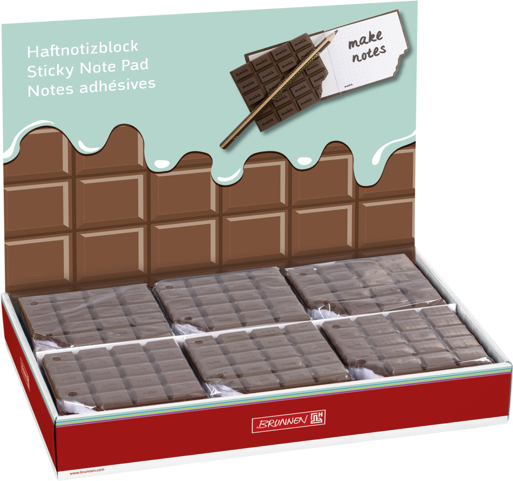 Weitere Ansicht: Display Haftnotizblock Schoko