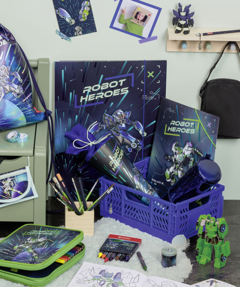 Weitere Ansicht: Sammelmappe A3 Karton Robot Hero