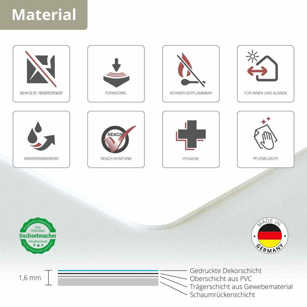 Weitere Ansicht: Tischsetmacher Tischset Pferde Mama mit Fohlen , aus hochwertigem Vinyl, 44 x 32 cm