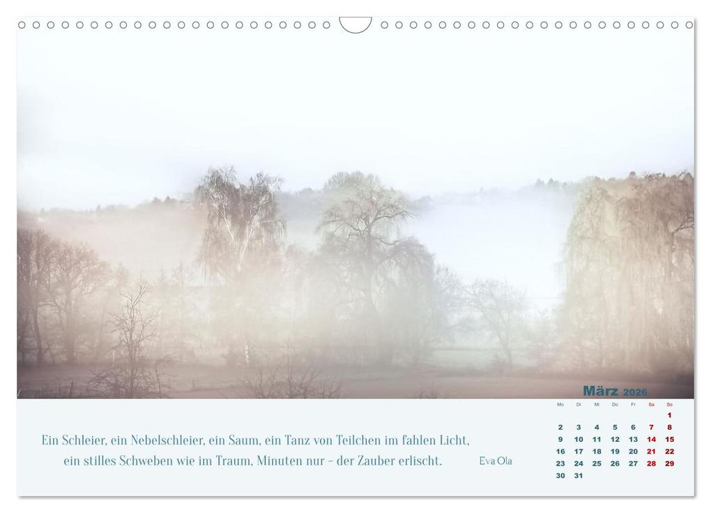 Weitere Ansicht: Nebelfarben. Ein poetischer Spaziergang (Wandkalender 2026 DIN A3 quer), CALVENDO Monatskalender | Calvendo