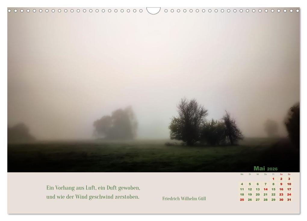 Weitere Ansicht: Nebelfarben. Ein poetischer Spaziergang (Wandkalender 2026 DIN A3 quer), CALVENDO Monatskalender | Calvendo