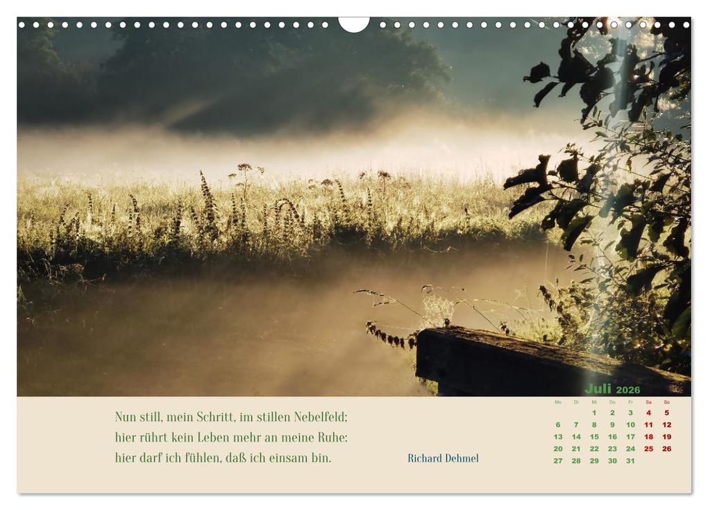 Weitere Ansicht: Nebelfarben. Ein poetischer Spaziergang (Wandkalender 2026 DIN A3 quer), CALVENDO Monatskalender | Calvendo