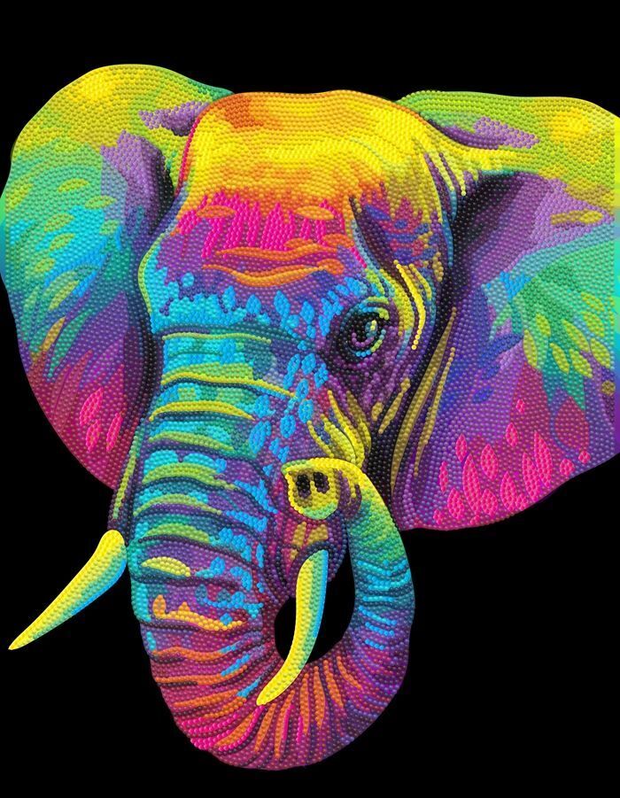 Weitere Ansicht: DIAMOND DOTZ - Diamond Painting Neon Elefant