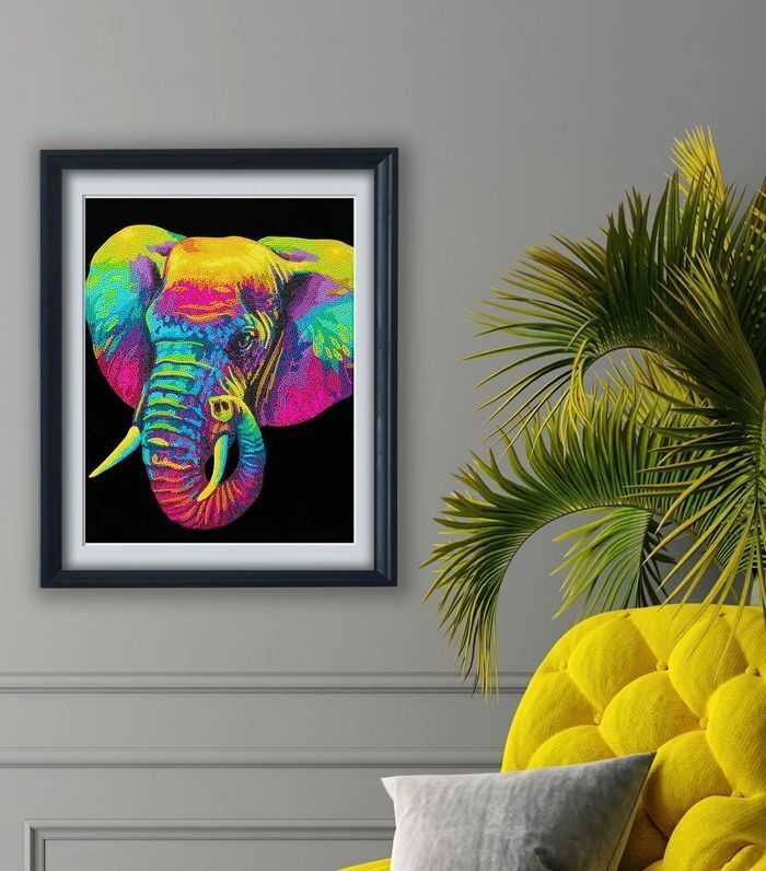 Weitere Ansicht: DIAMOND DOTZ - Diamond Painting Neon Elefant