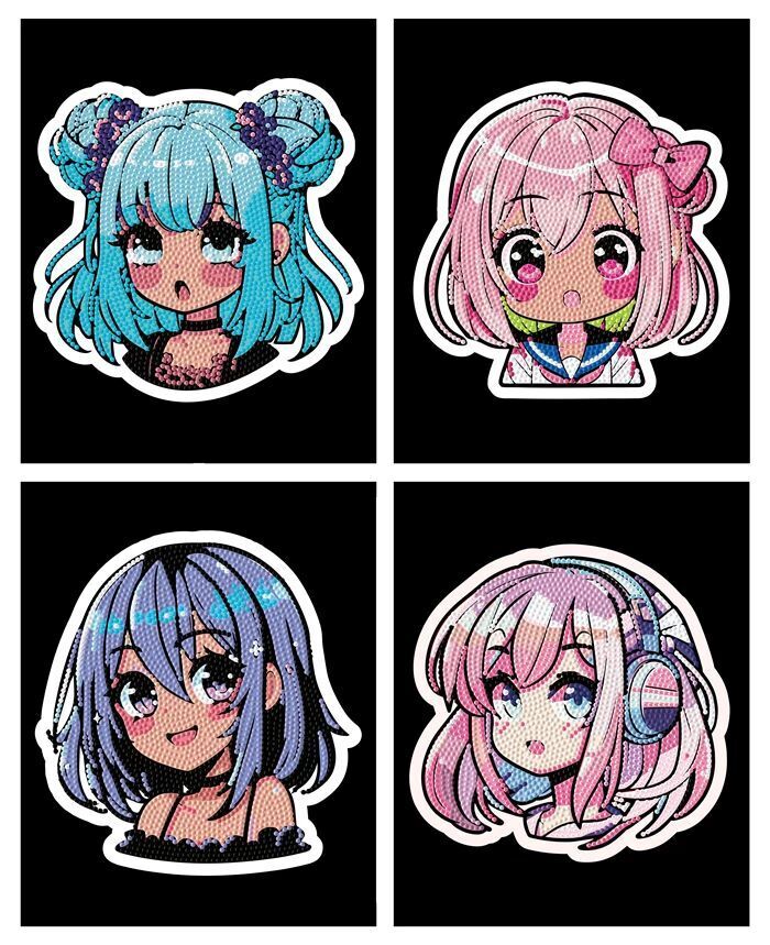 Weitere Ansicht: Dotzies - Diamond Painting Neon Anime Mädchen