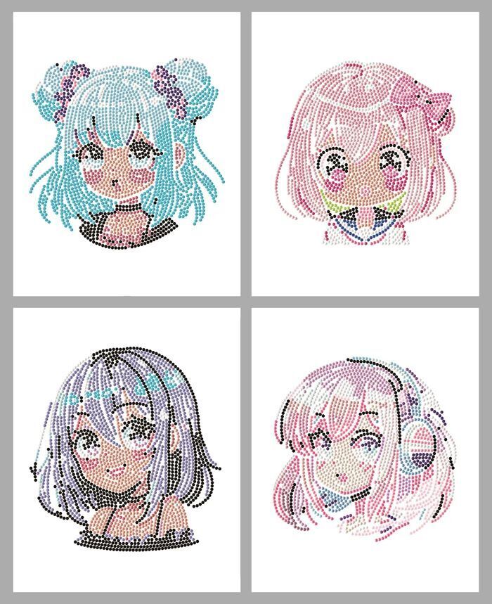 Weitere Ansicht: Dotzies - Diamond Painting Neon Anime Mädchen