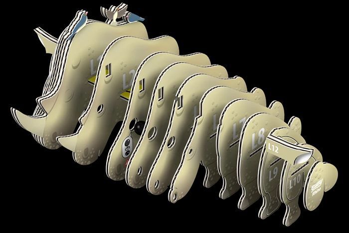 Weitere Ansicht: Eugy - 3D Bastelset Nashorn