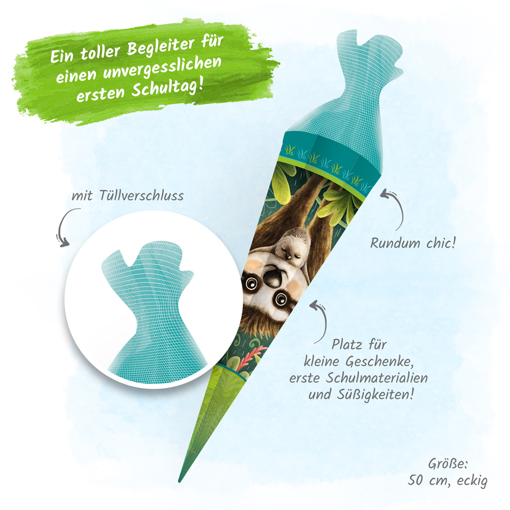 Weitere Ansicht: Trötsch Schultüte 50 cm Faultier