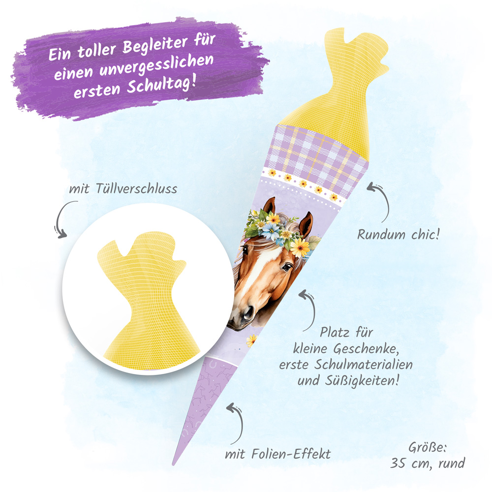 Weitere Ansicht: Trötsch Schultüte 35 cm Pferde