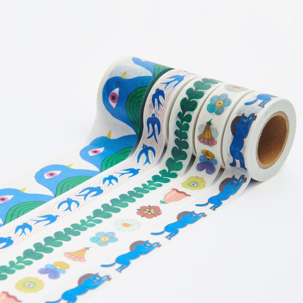 Weitere Ansicht: Tape Set Midsommar Magic FSC MIX, 5 Stk, 4x 1,5cm x 10m, 1x 3 cm x 10m