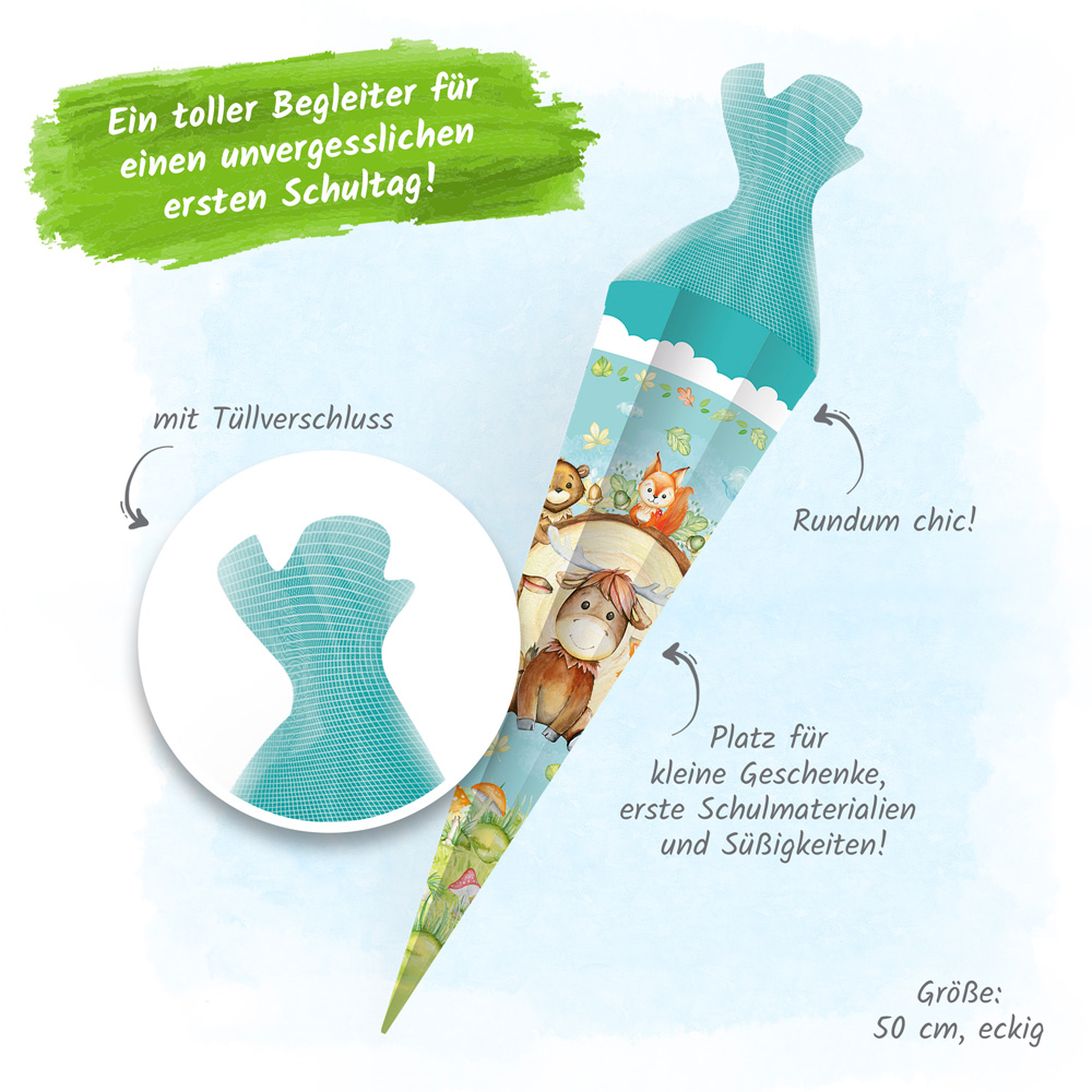 Weitere Ansicht: Trötsch Schultüte 50 cm Waldfreunde