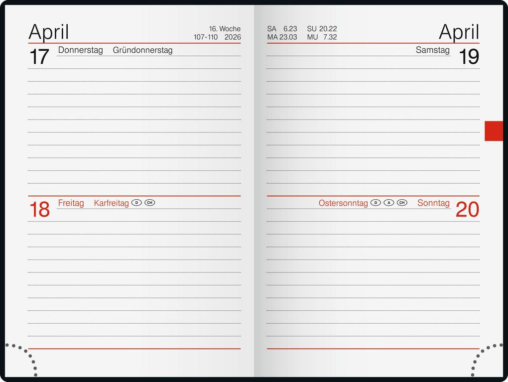 Weitere Ansicht: rido/idé 7016212296 | Taschenkalender Mod. Industrie II 2026 | A7, Kunststoff, bordeaux