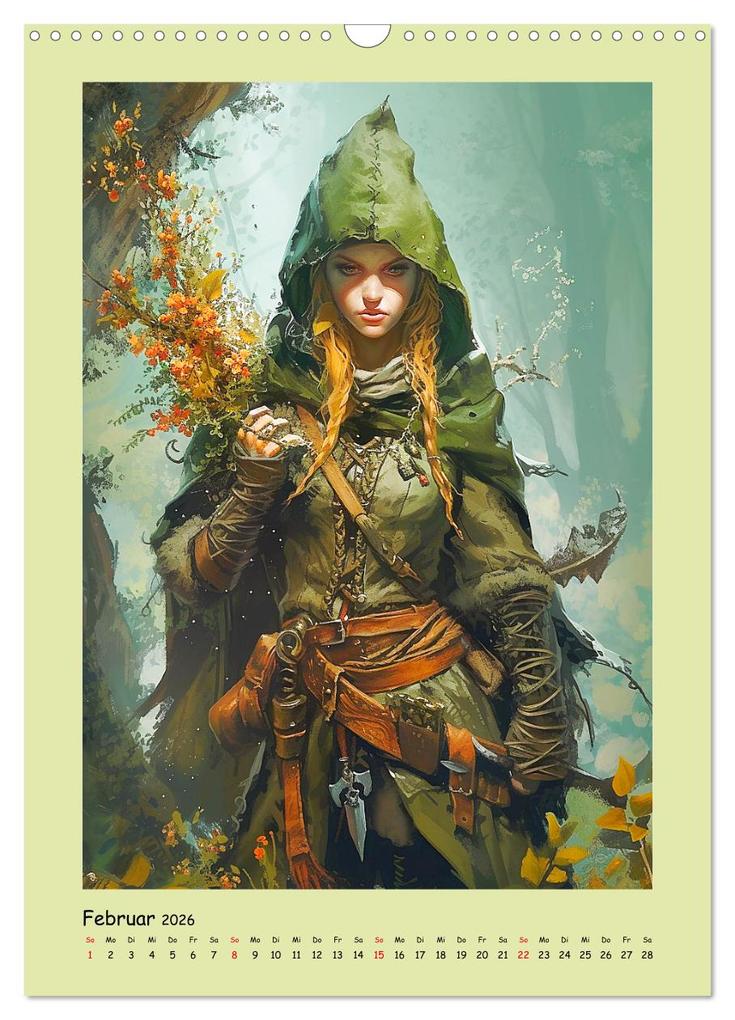 Weitere Ansicht: Druidenland. Keltische Fantasy-Figuren aus der Anderwelt (Wandkalender 2026 DIN A3 hoch), CALVENDO Monatskalender | Rose Hurley, Calvendo