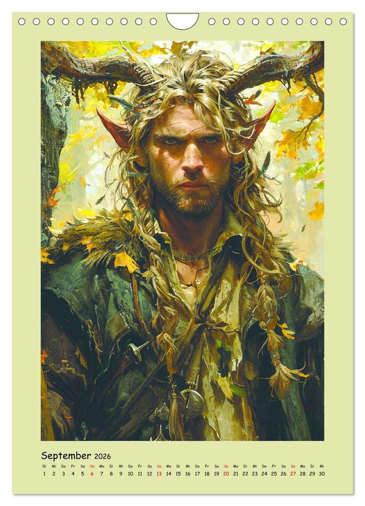 Weitere Ansicht: Druidenland. Keltische Fantasy-Figuren aus der Anderwelt (Wandkalender 2026 DIN A4 hoch), CALVENDO Monatskalender | Rose Hurley, Calvendo