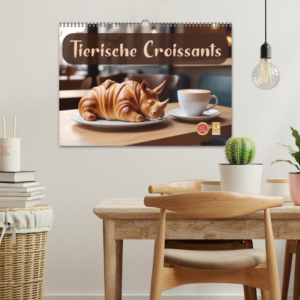 Weitere Ansicht: Tierische Croissants (Wandkalender 2026 DIN A3 quer), CALVENDO Monatskalender | ShirtScene ShirtScene, Calvendo, ShirtScene
