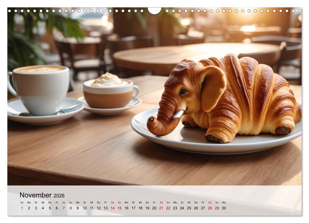 Weitere Ansicht: Tierische Croissants (Wandkalender 2026 DIN A3 quer), CALVENDO Monatskalender | ShirtScene ShirtScene, Calvendo, ShirtScene