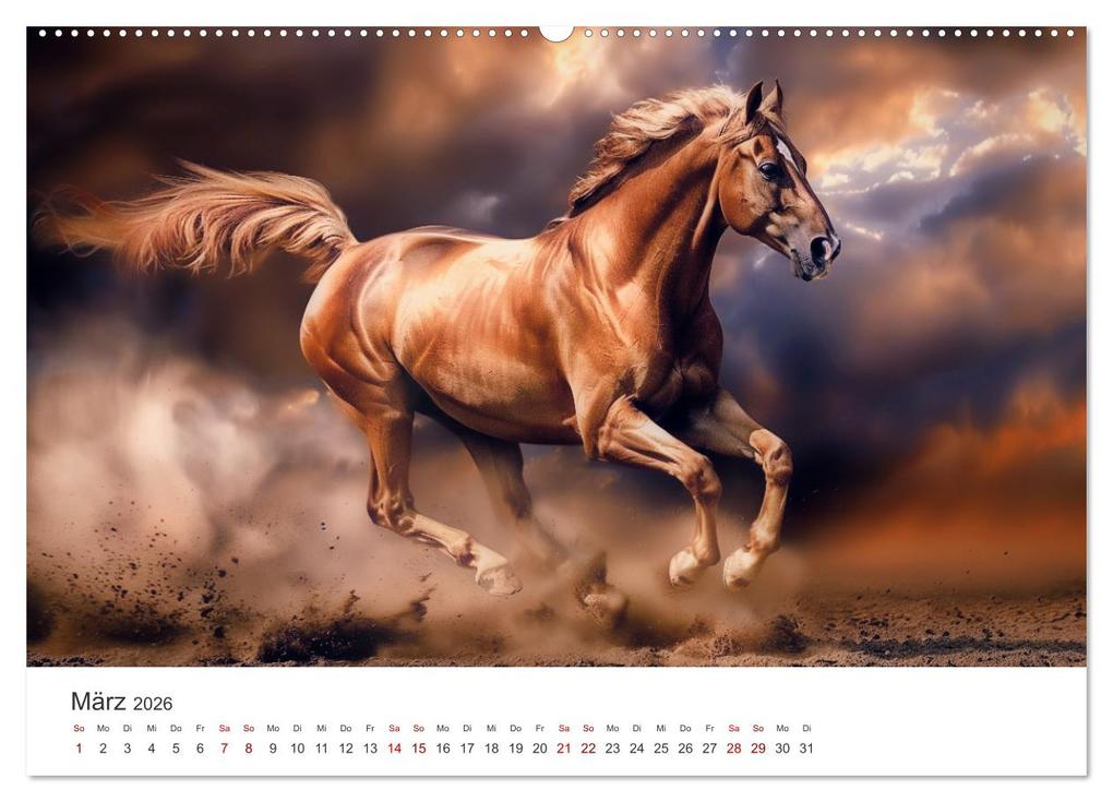 Weitere Ansicht: Im Wind der Freiheit - Ein Jahr voller Pferde (Wandkalender 2026 DIN A2 quer), CALVENDO Monatskalender | Simone Wunderlich, Calvendo