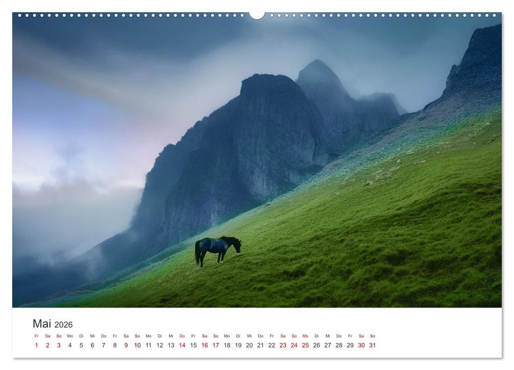 Weitere Ansicht: Im Wind der Freiheit - Ein Jahr voller Pferde (Wandkalender 2026 DIN A2 quer), CALVENDO Monatskalender | Simone Wunderlich, Calvendo