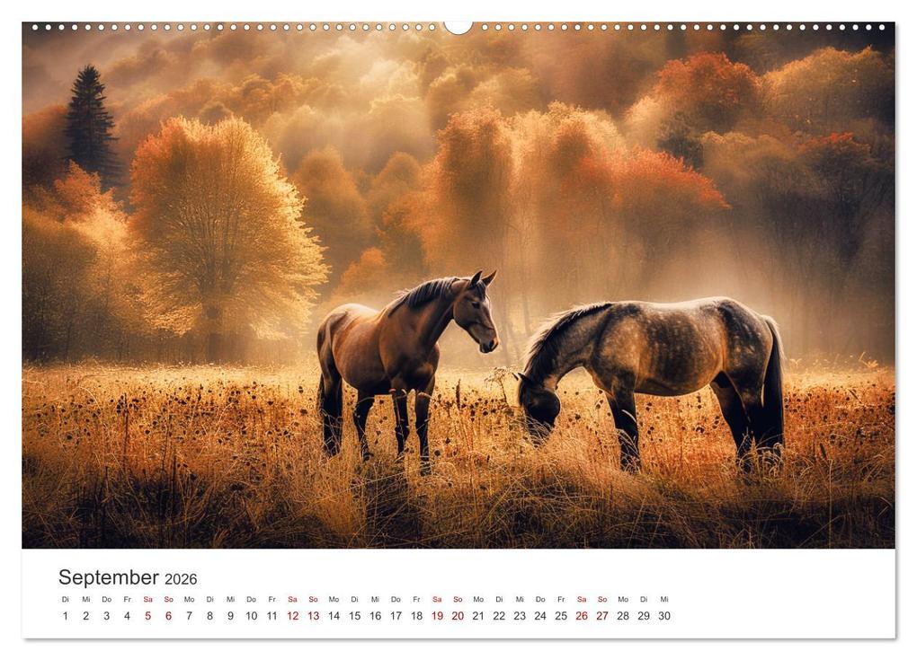 Weitere Ansicht: Im Wind der Freiheit - Ein Jahr voller Pferde (Wandkalender 2026 DIN A2 quer), CALVENDO Monatskalender | Simone Wunderlich, Calvendo