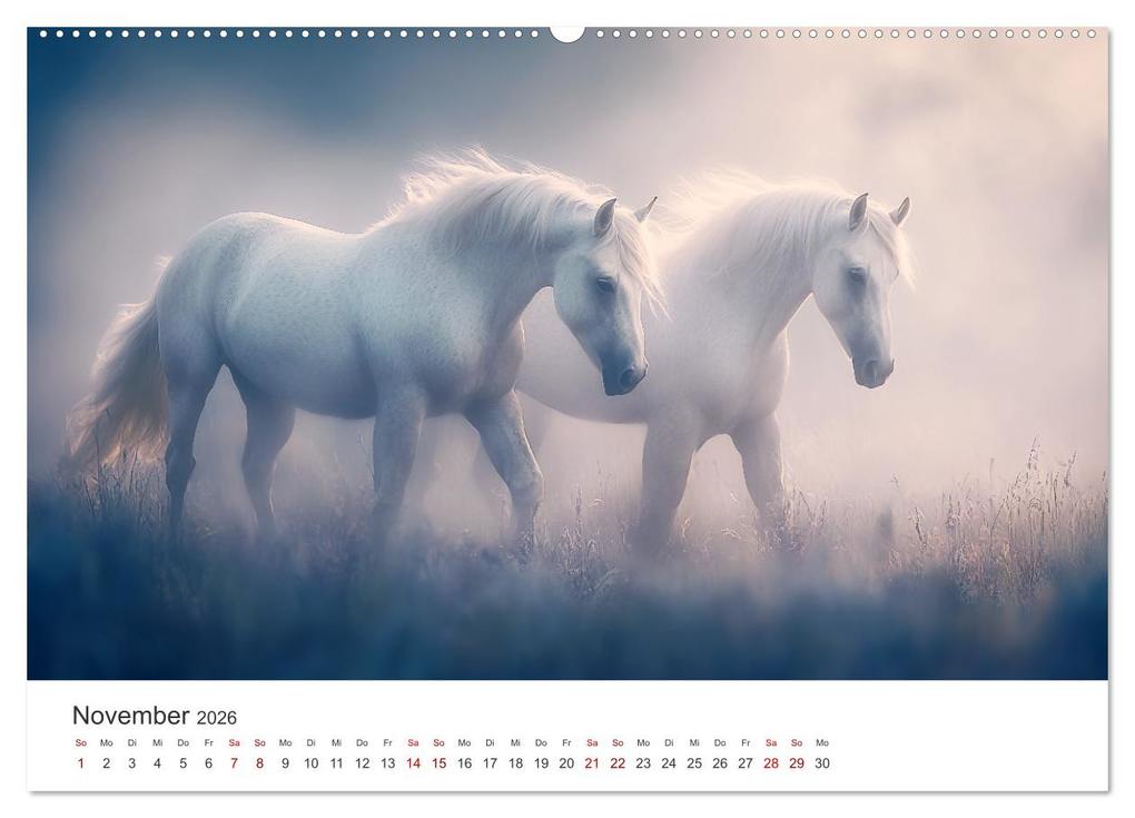 Weitere Ansicht: Im Wind der Freiheit - Ein Jahr voller Pferde (Wandkalender 2026 DIN A2 quer), CALVENDO Monatskalender | Simone Wunderlich, Calvendo