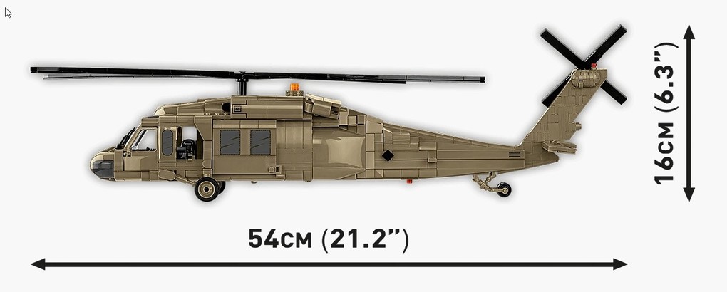 Weitere Ansicht: COBI Armed Forces 5906 - Sikorsky UH-60 Black Hawk, 1:32, Bausatz 928 Klemmbausteine, I Figur