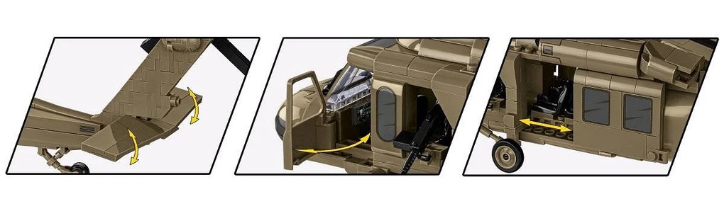 Weitere Ansicht: COBI Armed Forces 5906 - Sikorsky UH-60 Black Hawk, 1:32, Bausatz 928 Klemmbausteine, I Figur
