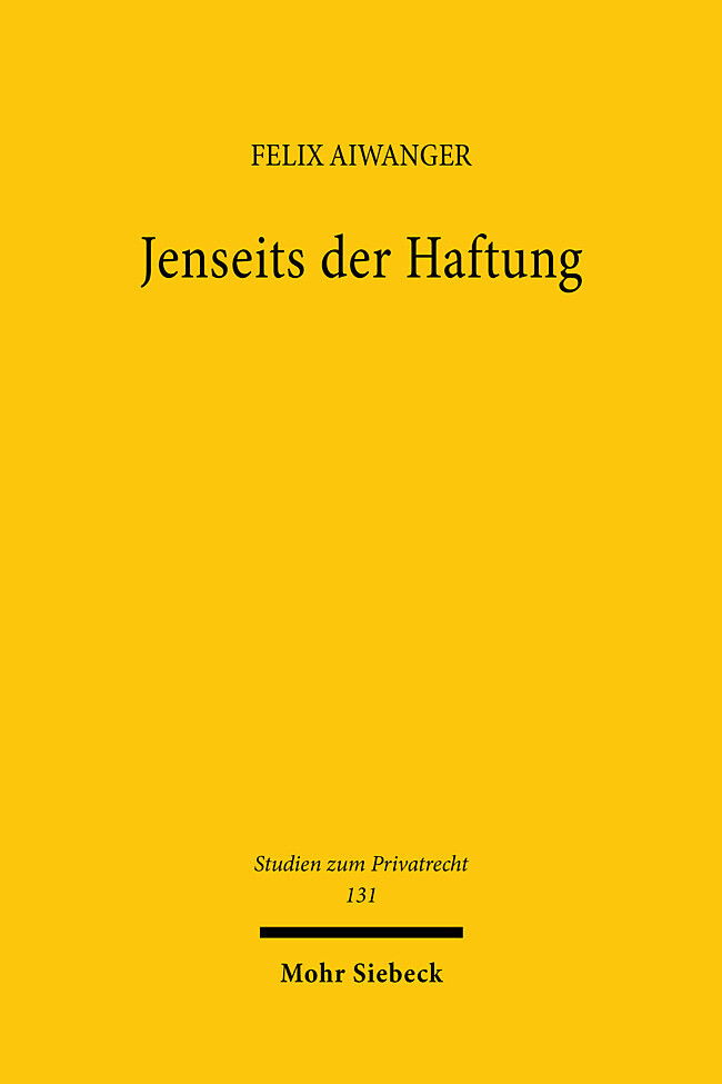 Produktbild: Jenseits der Haftung | Felix Aiwanger