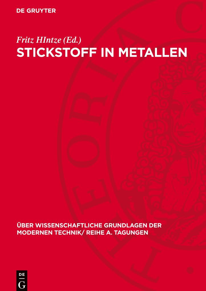 Produktbild: Stickstoff in Metallen