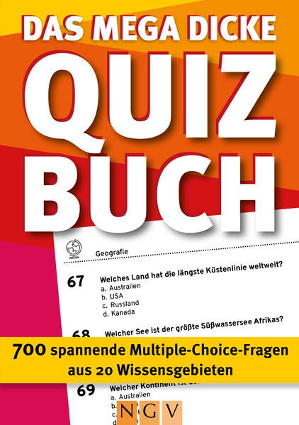 Produktbild: Das mega dicke Quizbuch (rot)