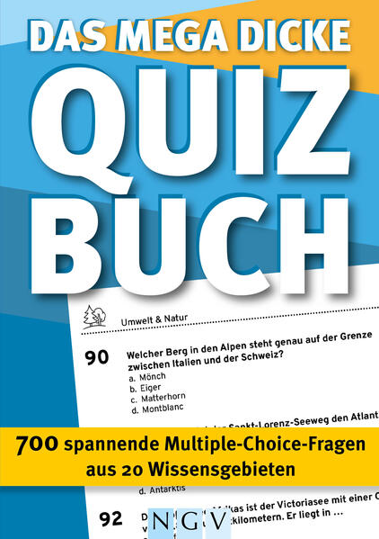 Produktbild: Das mega dicke Quizbuch (blau)