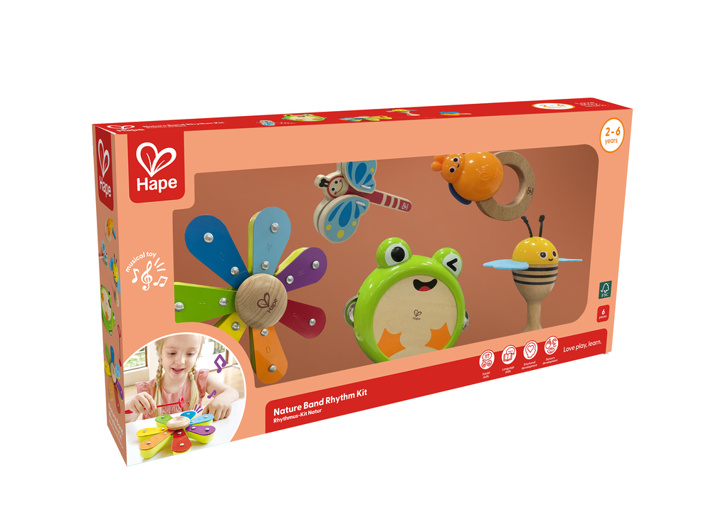 Produktbild: Hape - Rhythmus-Kit Natur