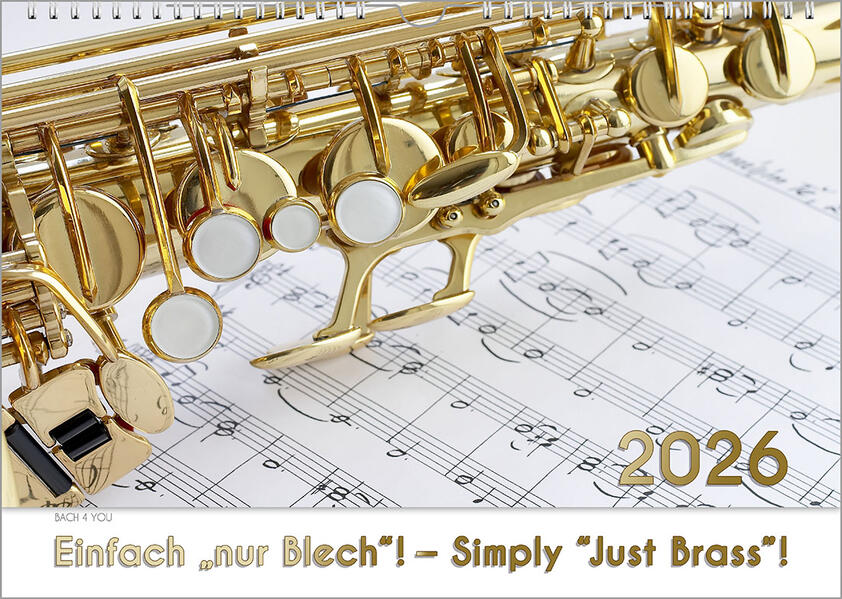 Produktbild: Blech-Instrumente - Musik-Kalender 2026, DIN A3 | Peter Bach jr.