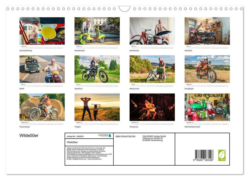 Weitere Ansicht: Wilde50er (Wandkalender 2026 DIN A3 quer), CALVENDO Monatskalender | Frank Kremer & Richard Kiefer, Calvendo