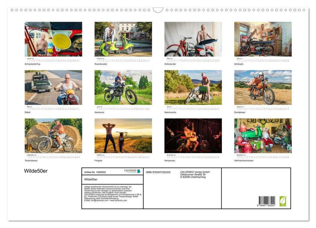 Weitere Ansicht: Wilde50er (Wandkalender 2026 DIN A2 quer), CALVENDO Monatskalender | Frank Kremer & Richard Kiefer, Calvendo