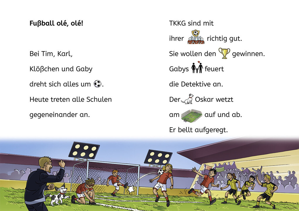 Weitere Ansicht: TKKG Junior, Bücherhelden Erstes Lesen, Tatort Fußballplatz | Benjamin Schreuder